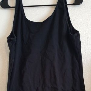 Long black tank top